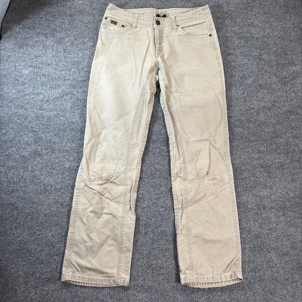 Kuhl Pants Womens 8 Beige Twill Stretch Khakis Straight Leg Casual Outdoor